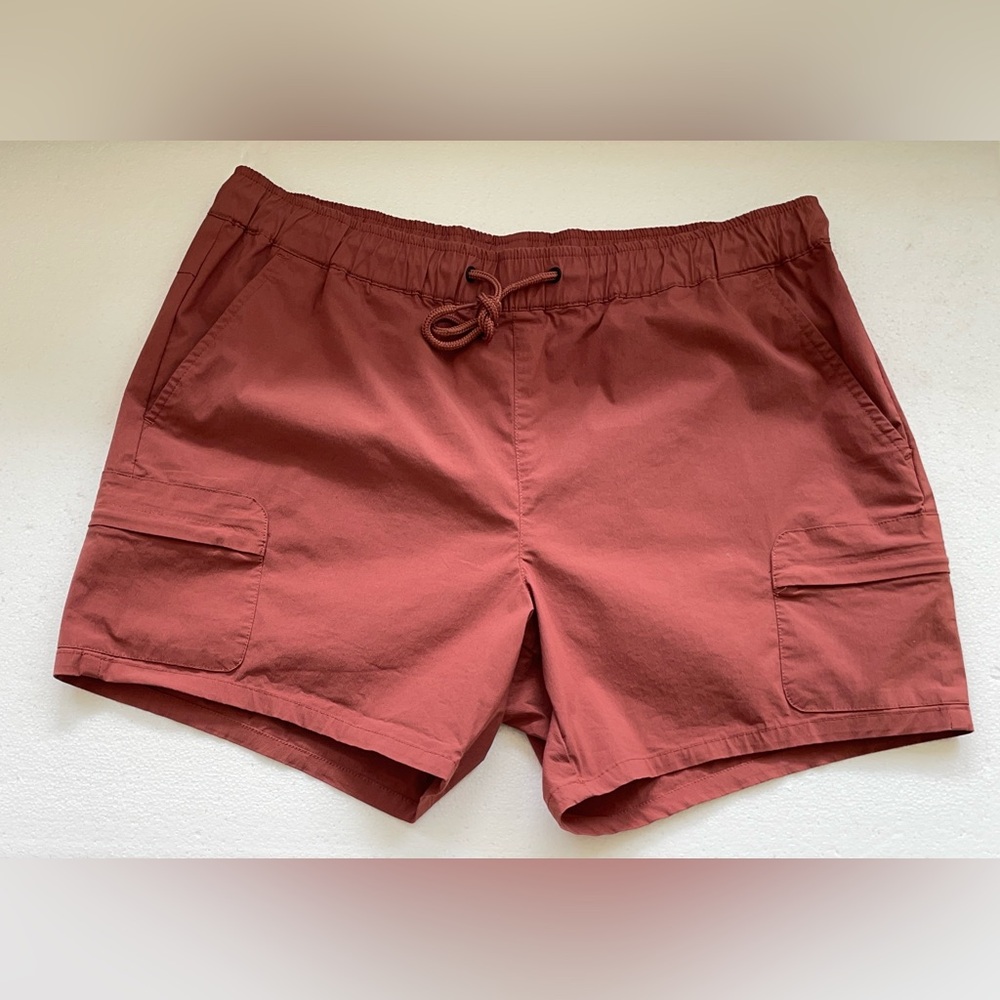 🅰️🆘 ASOS 5” INSEAM STRETCH NYLON SHORTS FADED RED SIMILAR TO CHUBBIES